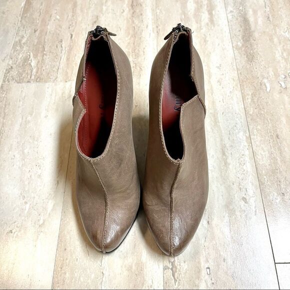 Leather Luxury Rebel Sora Wedge Ankle Booties 408 Women’s Designer Edgy - Picture 2 of 12